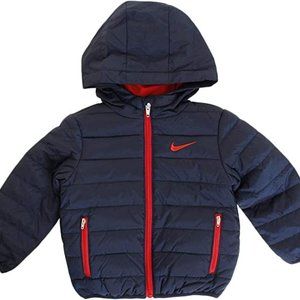 NWT Nike Kids Baby Boys Quilted Jacket Obsidian/University Red Size 2T $80 4B235